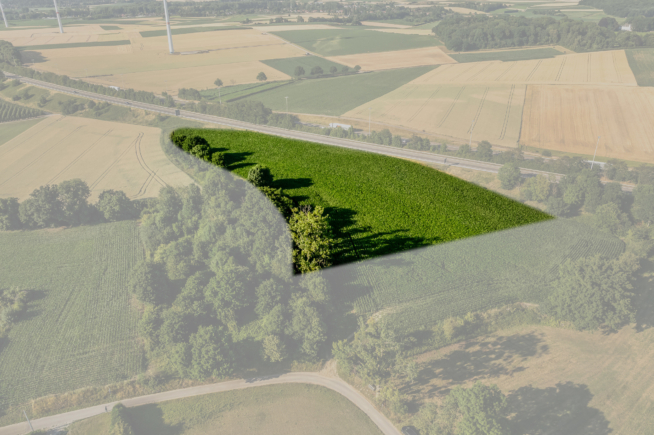 Landbouwgrond van 1ha36a02ca te Ketsingen
